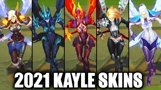 Kayle  All Skins 2021  League of Legends [upl. by Madid]