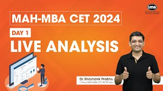 MAHMBA CET 2024 Analysis  Slot 1  MBA CET 2024 Slot 1 Analysis  Shashank Prabhu [upl. by Nylodnew]