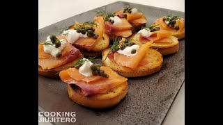 Easy Smoked Salmon Canapes  Ultimate Appetizers [upl. by Pablo192]