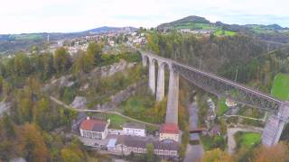 Switzerland StGallen Sitterviadukt Brückenweg [upl. by Eneladgam756]