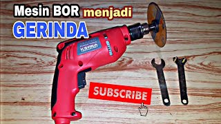 🔴Mesin bor menjadi gerinda  Adapter bor jadi gerinda  Tutorial [upl. by Lian]