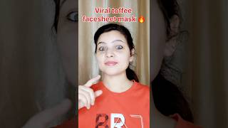 Viral toffee facesheet mask 🔥  How to use compressed sheet mask ✅️ shorts shortsfeed skincare [upl. by Chesney969]