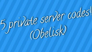 5 free private server codes for the Obelisk village  Shindo Life [upl. by Perot]