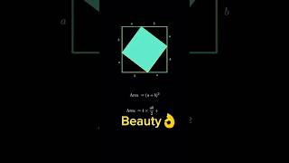 pythagoras theorem proof math beauty shorts shortvideo maths manim [upl. by Nathanil254]