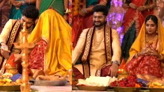 Padamati sandhya ragam serial Fame Srinu Adhya wedding episode latest photos [upl. by Marlette857]