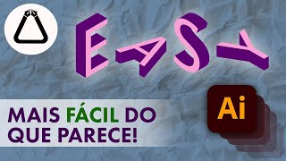 Como fazer números e letras 3D passo a passo no Illustrator  Tipografia Isométrica para design [upl. by Aina]