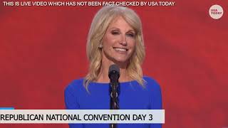 Kellyanne Conways RNC speech addresses time with Trump as president campaigns for 2024 election [upl. by Rennob]