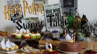 DIY Harry Potter HALLOWEEN Sweet Table  Halloween Buffet Rezepte [upl. by Ahseuqram]