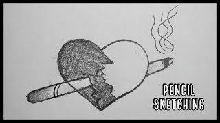 World No Tobacco Day Drawing  No Smoking Drawing Images  Pencil Drawing [upl. by Nylad]