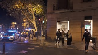 4K WALKING TOUR NIGHT LIFE IN BARCELONA SPAIN RONDA SANT ANTONI NOVEMBER 2024 [upl. by Noeht112]