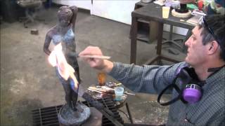 How to Patina a Bronze Sculpture 107 [upl. by Simpkins]