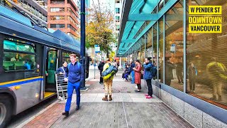 Vancouver Walk 🇨🇦  Coal Harbour to Downtown Narrated [upl. by Allana]