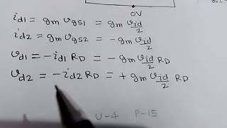 MOS Differential Amplifier CMRR [upl. by Aynotel]