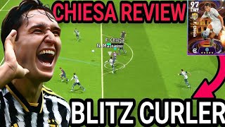 101 Rated Show Time F Chiesa Is Truly A Blitz Curler  Review  eFootball 2024 Mobile [upl. by Llednyl]