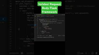 Validasi Request Body Flask Framework coding python generativeai [upl. by Winou46]