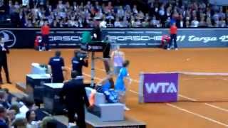 Maria Sharapova vs Ana Ivanovic championship point  Porsche Tennis Grand Prix Stuttgart 2014 [upl. by Jurkoic]