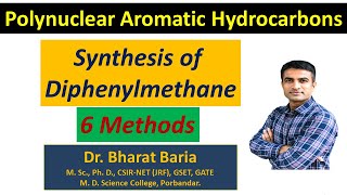 Synthesis of Diphenylmethane  Dr Bharat Baria [upl. by Aisaim373]