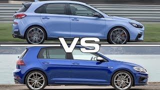 2018 Hyundai i30 N vs 2018 Volkswagen Golf R [upl. by Ayekim319]