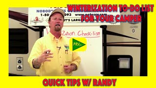 Winterization ToDo List for Your Camper  Petes RV Service Tips [upl. by Silsbye]