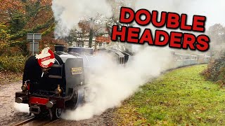 Double Headed Steam Locomotives On The Ravenglass And Eskdale Railway [upl. by Nilved76]