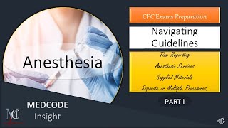 CPT anesthesia coding guidelines 2024 Part 1 [upl. by Conant293]