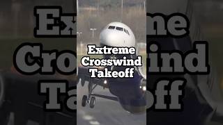 Extreme Crosswind Takeoff Knots Unknown aviation airplane flight [upl. by Hgierb478]