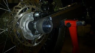 How to make DIY Supermoto Axle Sliders Apollo 250cc [upl. by Aecila]