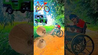 Rounding coconut to Alto Toto Scooter Bycycle  Vehicles names magic video [upl. by Nylrebmik]