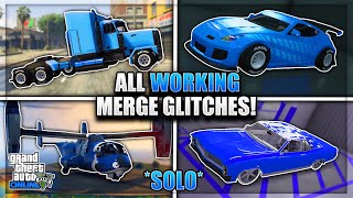 SOLO GTA 5 ALL WORKING CAR MERGE GLITCHES AFTER PATCH 168 F1BENNYS MERGE GLITCH GTA ONLINE [upl. by Elohcan]