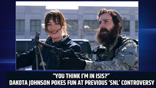 “You Think I’m In ISIS” Dakota Johnson Pokes Fun At Previous ‘SNL’ Controversy [upl. by Adnoraj540]