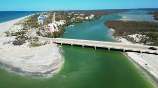 Sanibel Florida  Blind Pass Beach Aerial View [upl. by Martinez]