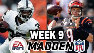 Raiders at Bengals  Week 9 Madden Simulation [upl. by Waltner246]