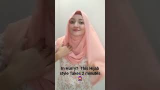 Simple Chiffon Georgette Hijab Tutorial with Hijab cap hijab hijabinspiration hijabfashion [upl. by Senaj]