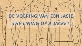 De voeringpatronen voor een jasje tekenen  Drafting the lining patterns of a jacket [upl. by Virgil]