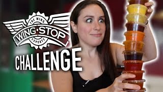 WE TRY EVERY SAUCE AT WINGSTOP [upl. by Zysk137]