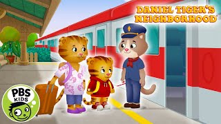 Daniel Tigers Neighborhood  First Time Riding a Train  PBS KIDS [upl. by Aisul]