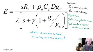 Water relations 2F  PenmanMonteith equation and Omega decoupling factor [upl. by Adal]