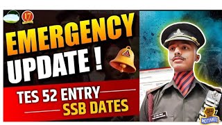 TES 52 cutoff release  SSB dates for tes 52  tes new update  indian army [upl. by Eirffej]