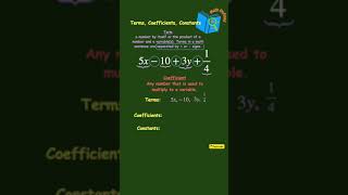 How to Identify Terms Coefficients amp Constants in an Algebraic ExpressionMath Defined with Mrs C [upl. by Thorner529]