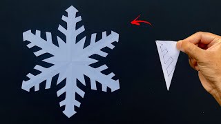 Paper Snowflake How to Make Simple Snowflake out of Paper 6pointed snowflakes with Paper [upl. by Ichabod]