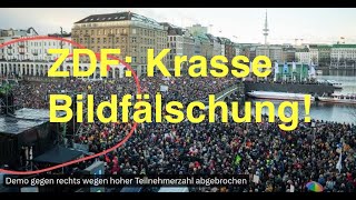 ZDF Krasse BildFälschung bei Protest gegen rechts [upl. by Neimad]