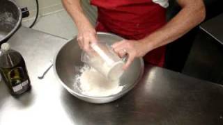 Making pizza dough from a wild yeast starter [upl. by Aisanat]