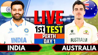 India vs Australia 1st Test Day 1  IND vs AUS Live Match  Live Cricket Match Today  Session 2 [upl. by Sara-Ann]