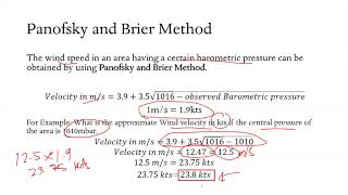 Panofsky and Brier Method explanatory calculation [upl. by Biddick985]