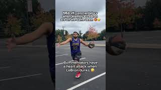 NBA 2K24 COMMENTATORS GLAZING LEBRON amp VICTOR WEMBANYAMA 🏀🤣 basketball shorts [upl. by Arikat]