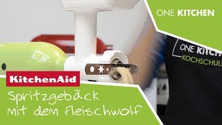 KitchenAid Spritzgebäckvorsatz  Montage amp Verwendung  by One Kitchen [upl. by Kcirdderf491]