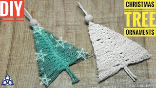 DIY Christmas Tree Decorations  Macrame Christmas Ornaments [upl. by Sidnarb]