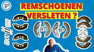 REMSCHOENEN VERVANGEN ONDERHOUD REMSCHOEN REMMEN AFSTELLEN AANHANGWAGEN REMMEN STELLEN AANHANGER [upl. by Meadows]