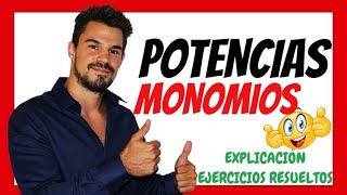 POTENCIA de MONOMIOS  PROFESOR OAK  EASY STUDY [upl. by Ahsyek]