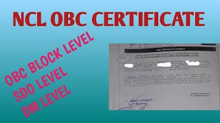 NON CREAMY LAYER  OBC  NCL CERTIFICATE FORMAT  RAILWAY FORMAT obc rrcgroupd [upl. by Stichter447]